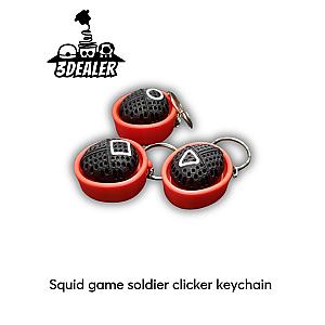 Squid Game Soldier Clicker Keychain
