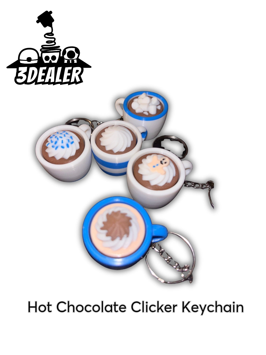 Hot Chocolate Clicker Keychain