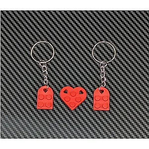 Lego Heart double keychain