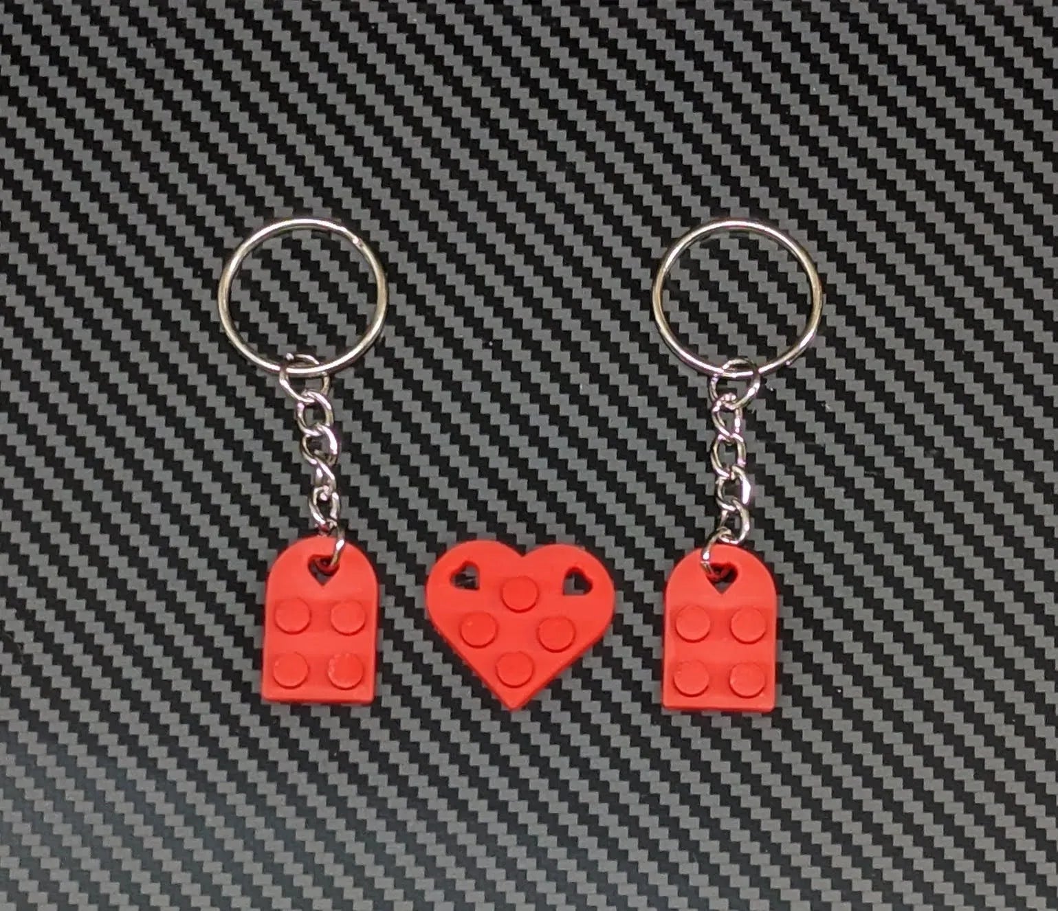 Lego Heart double keychain