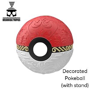 Decorated standing pokeball
