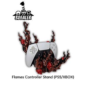 Skulls in flames PS5/XBox controller stand